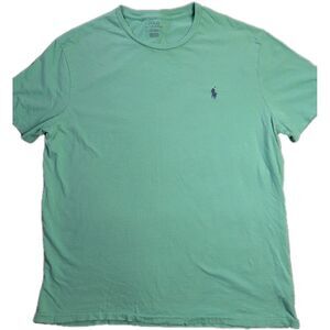 POLO RALPH LAUREN Mens Shirt Large Green Crew Neck T-Shirt Casual Short Sleeve